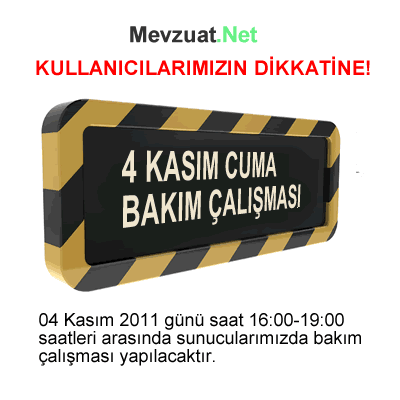 04 Kas�m 2011 g�b� bak�m �al��mas� yap�lacakt�r