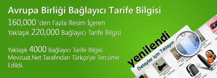 Avrupa Birli�i Ba�lay�c� Tarife Bilgisi Sorgulama Ekran�